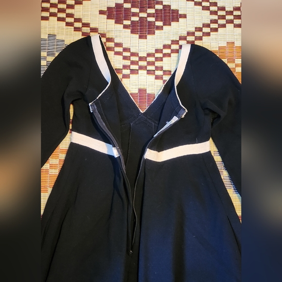 Rudi Gernreich VINTAGE L/S Sweater Dress. Sz 6. Black/Cream. - Picture 7 of 10
